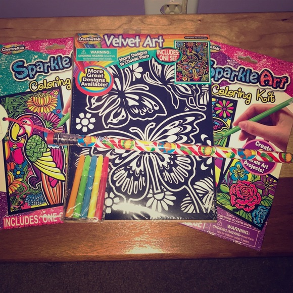 Giant Pencil2 Sparkle Art Kits Velvet 